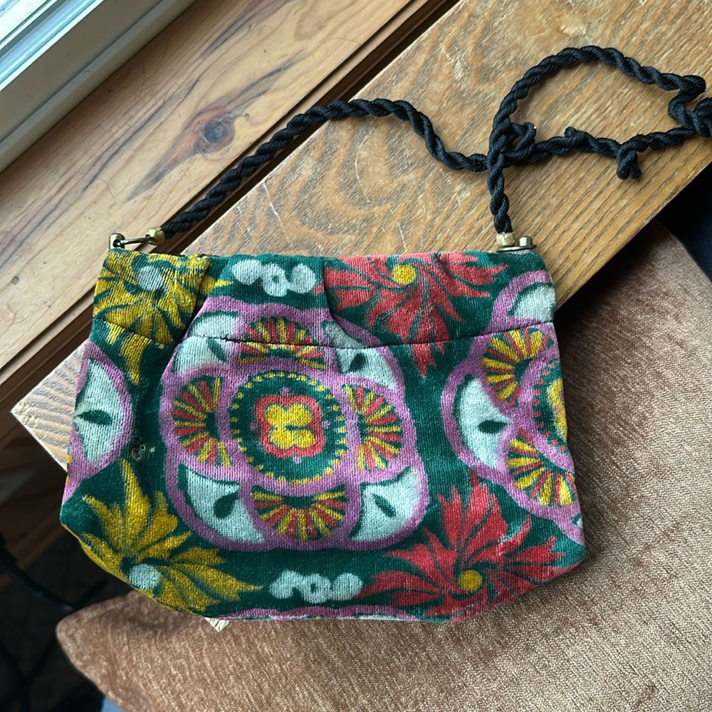 Vintage felt handbag clutch